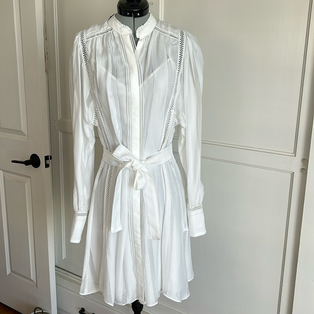 Reiss Harriet Belted Pleated Minidress Sz 4